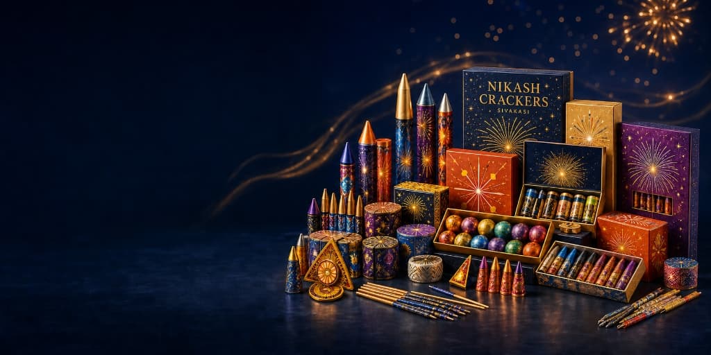 Nikash Crackers Luxury Hero Banner Display